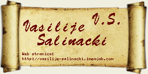 Vasilije Šalinački vizit kartica